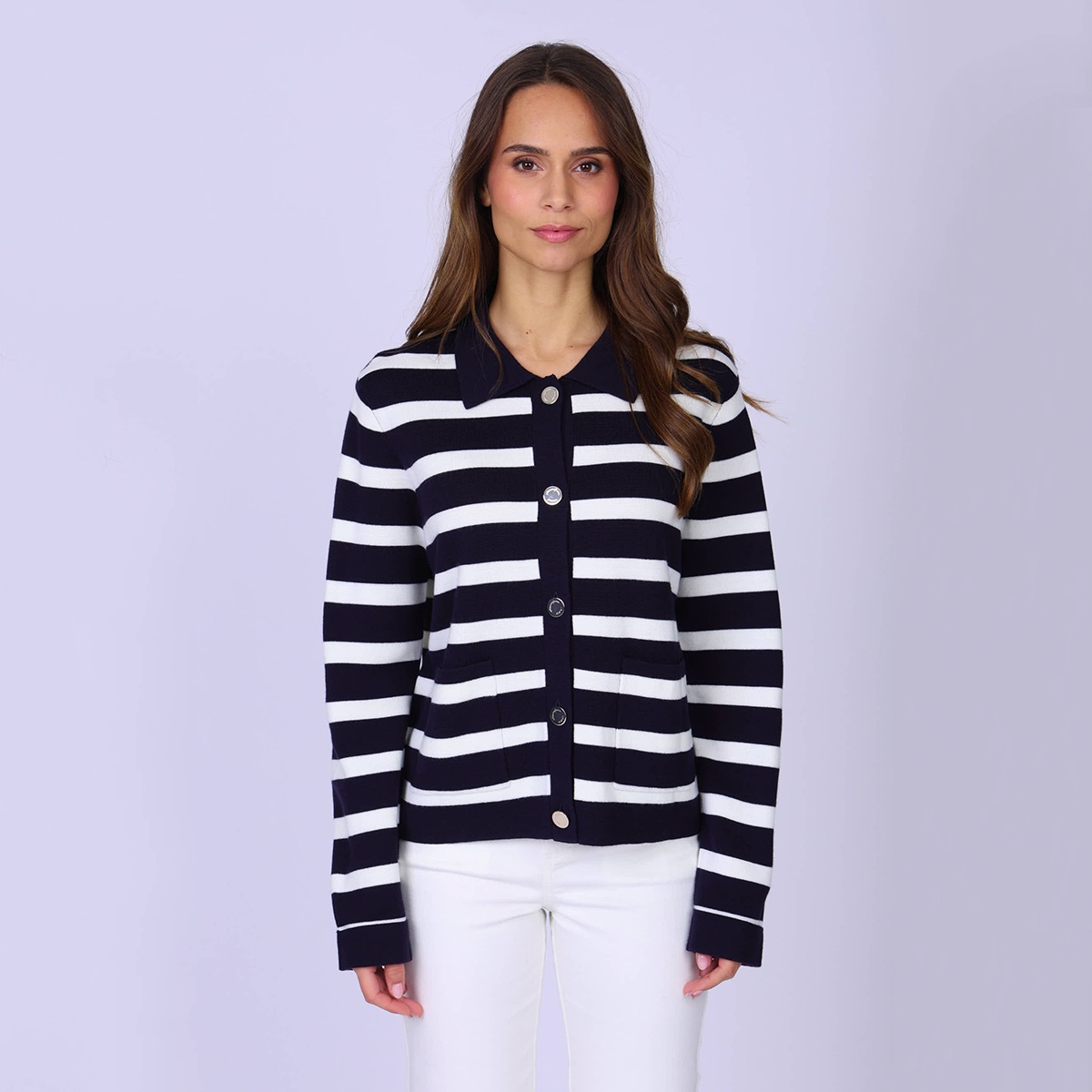 Cardigan Dorine bleu marine, MISE AU GREEN