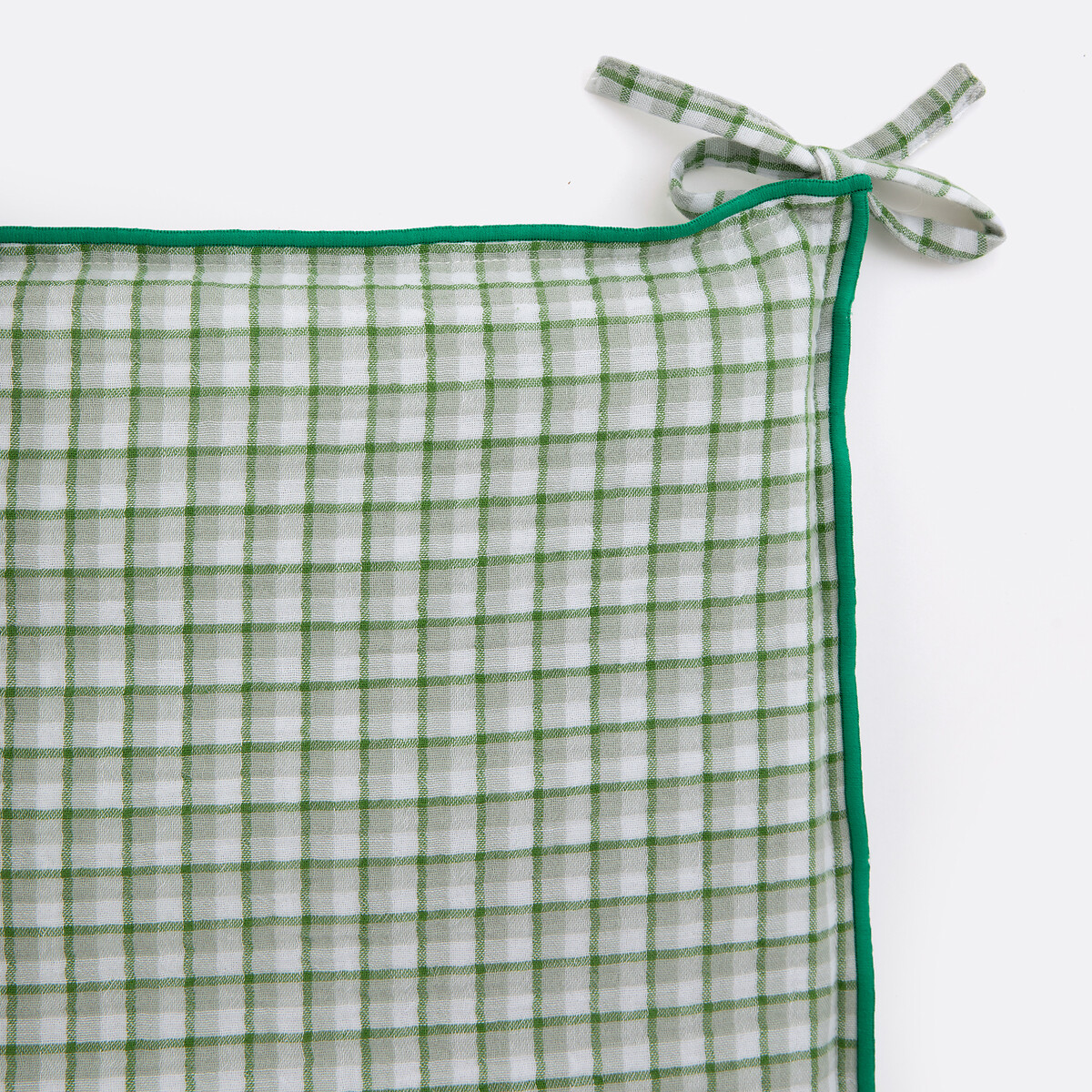 Cuscino per sedia, cotone percalle, NINON verde vichy, LA REDOUTE INTERIEURS