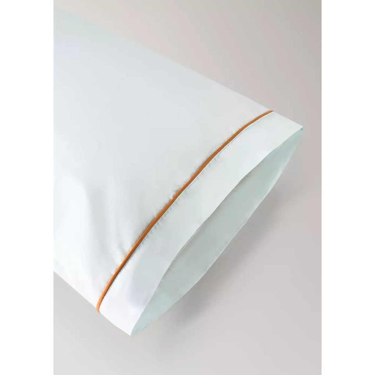 Taie d’oreiller enfant percale de coton réversible liseré en contraste 45x110 cm vert d´eau, MANGO HOME