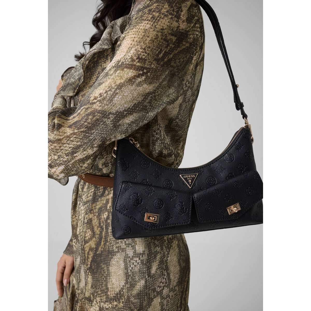 Sac À Épaule Blake noir multi, GUESS