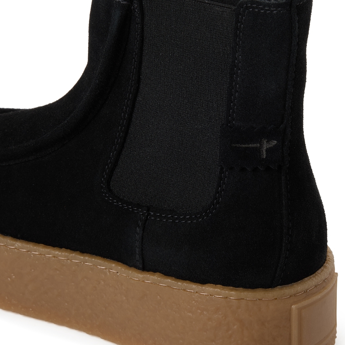 Bottine Chelsea en cuir noir, TAMARIS