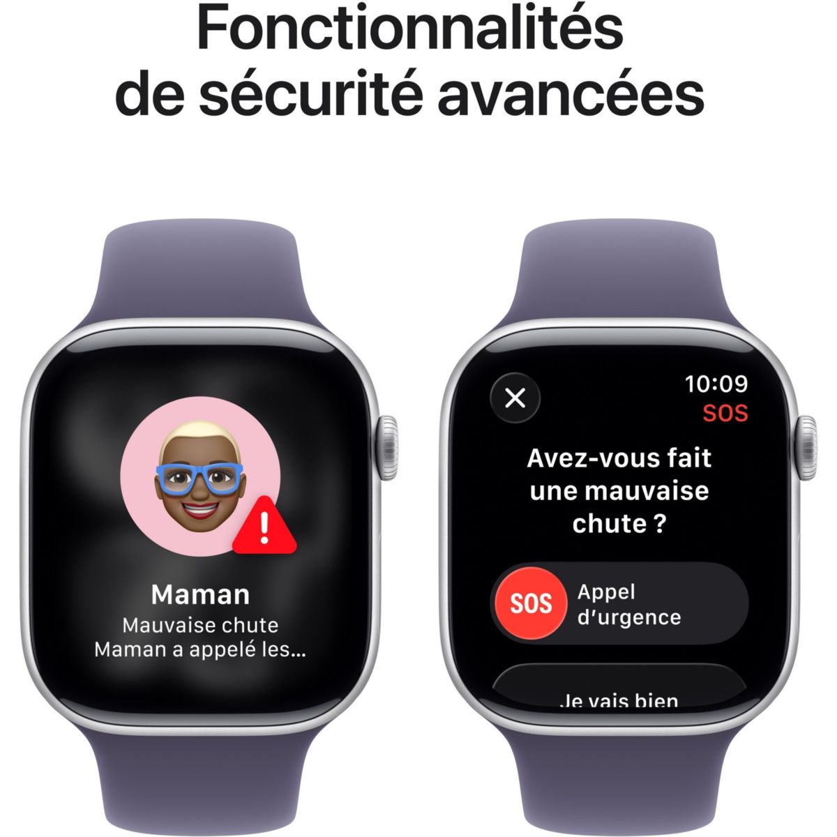 Montre connectée 46mm Alu Arg / Violet Serie 11 M/L Cellular gris, APPLE