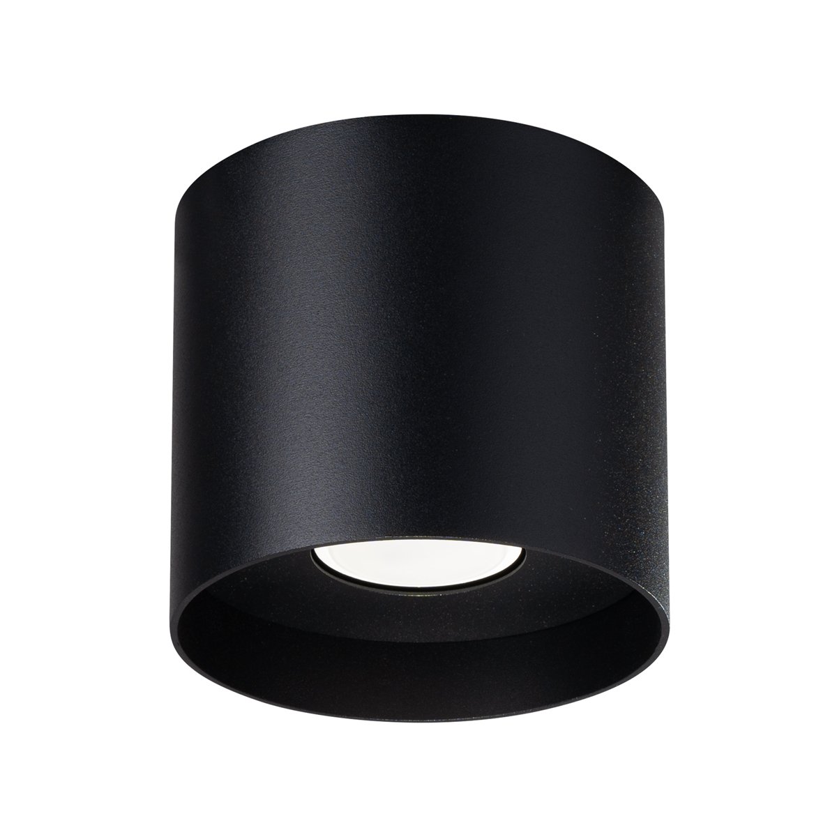 Plafonnier Aluminium Noir GU10 1 Mika noir, EDEN