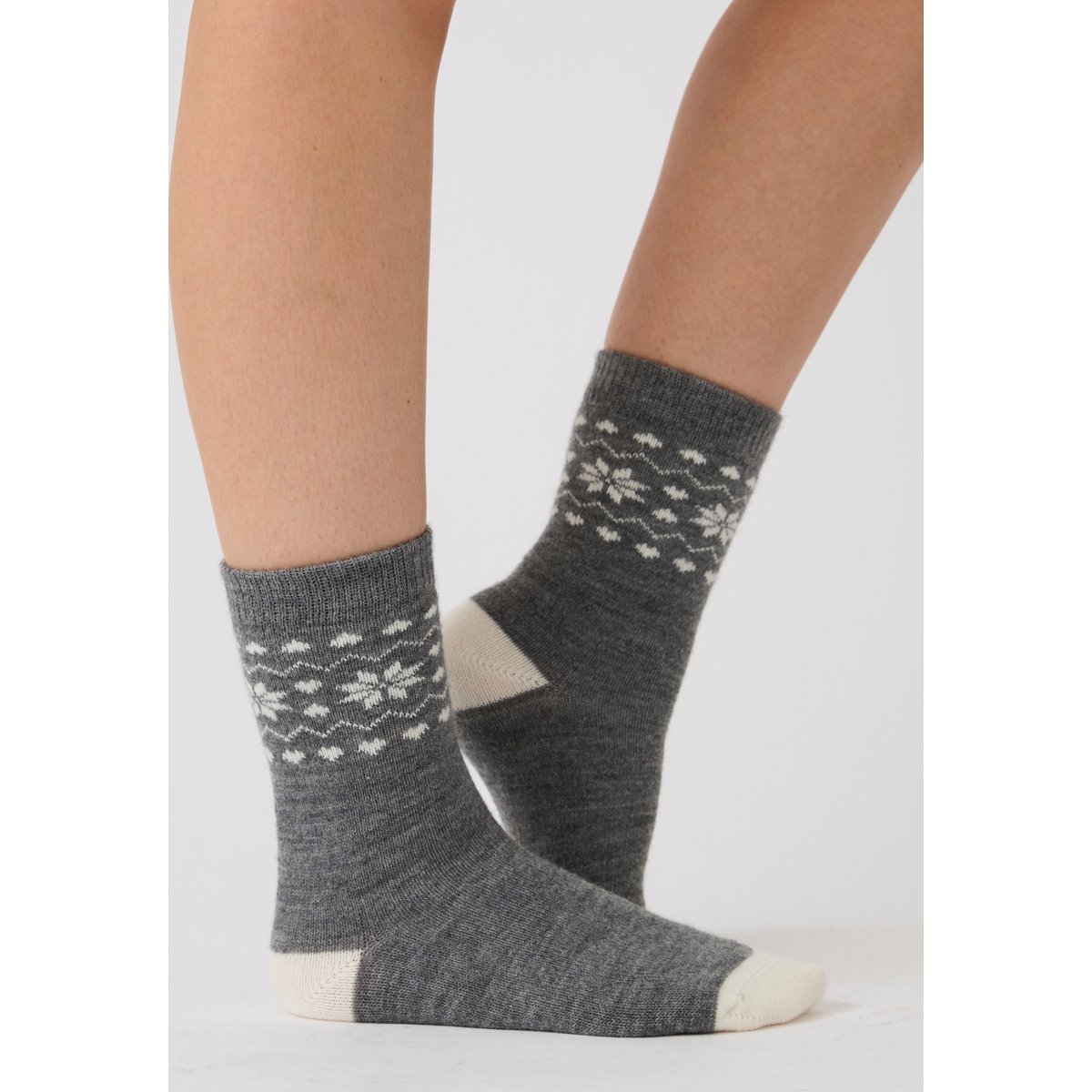 Paires de chaussettes thermolactyl maille laineuse - Lot de 2 lot gris, DAMART