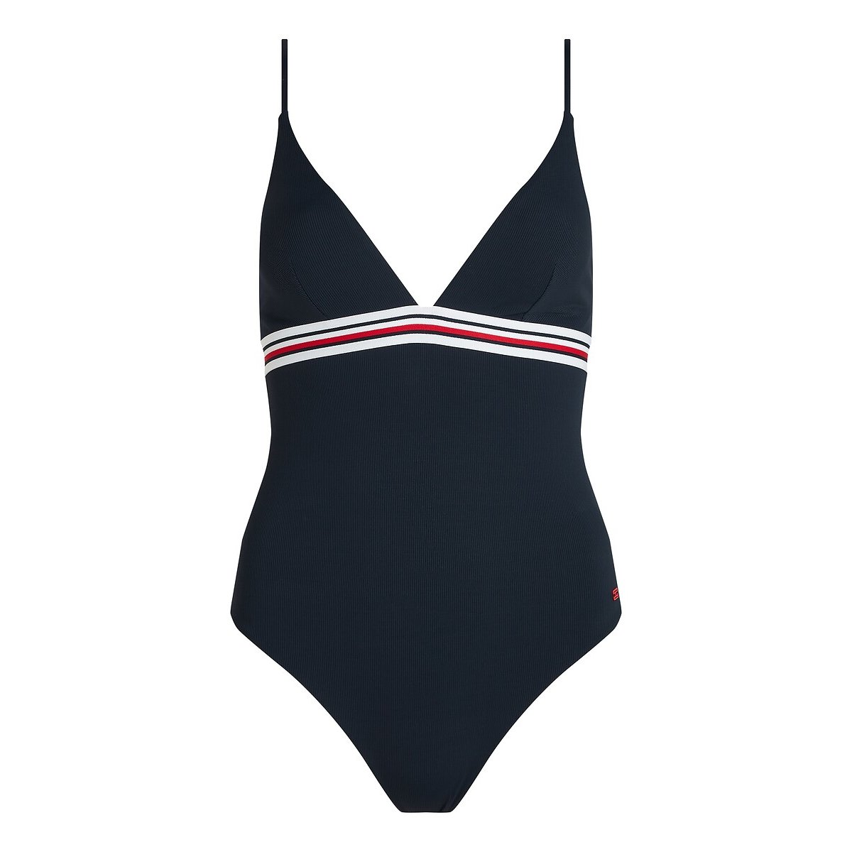 Maillot de bain 1 pièce TH Global stripe bleu, TOMMY HILFIGER