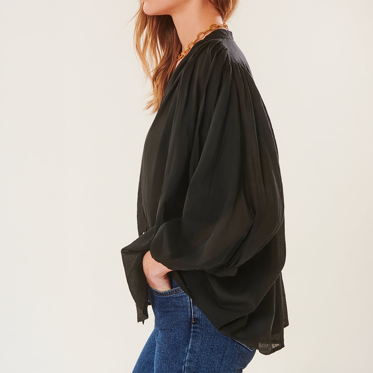 Blouse fluide CARINA noir, BENOA