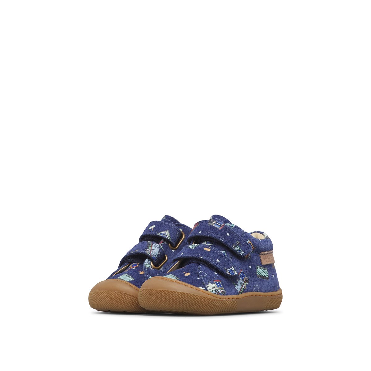 Chaussures premiers pas en suède BAREFOOT AMUR VL bleu-céleste, NATURINO
