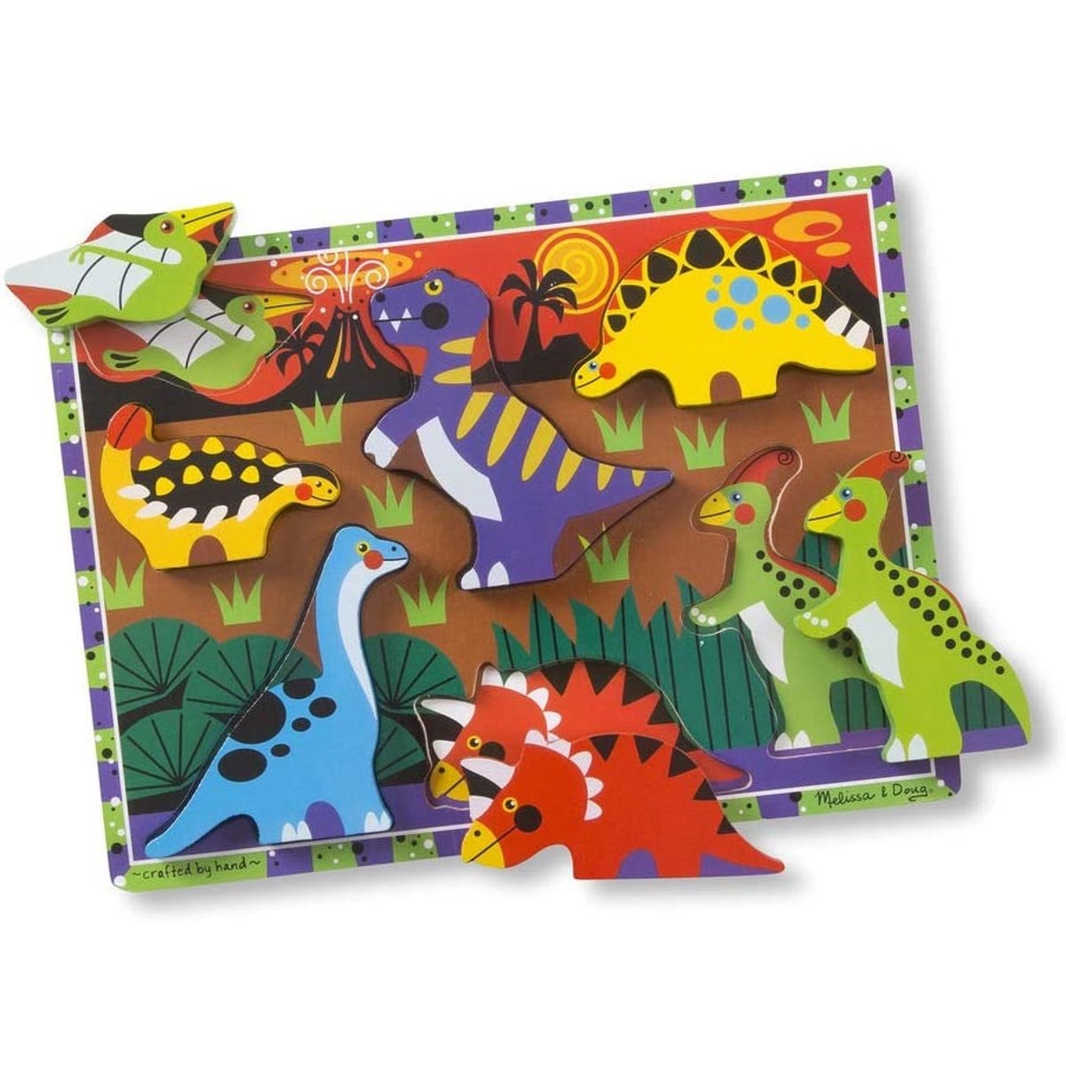 Chunky puzzle Dinosaures marron, MELISSA & DOUG