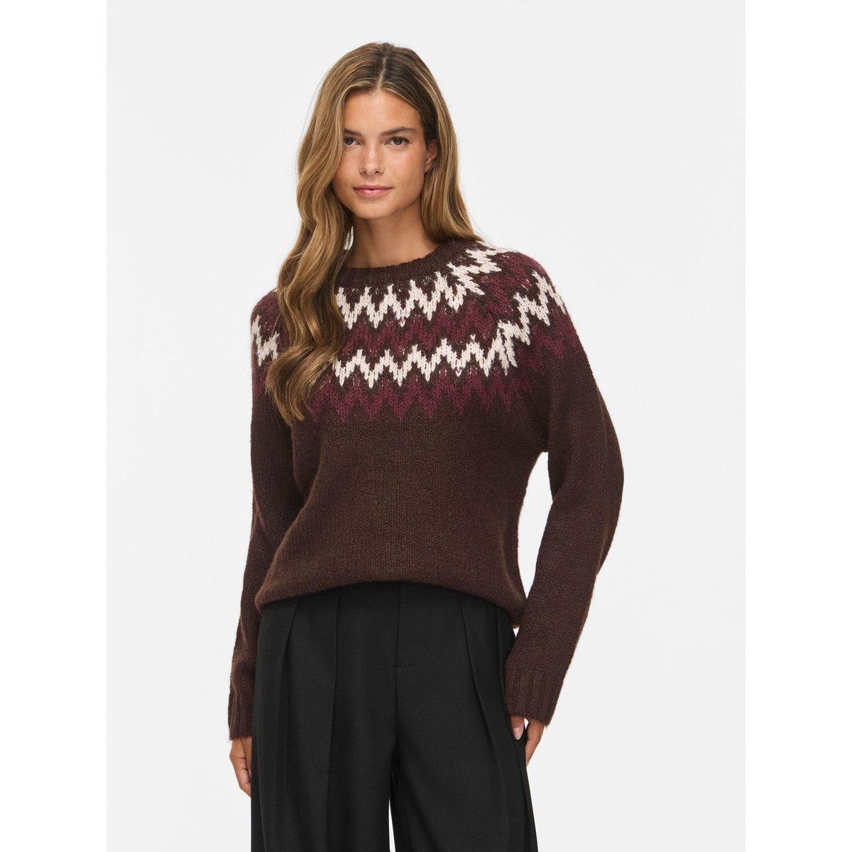 Pull En Maille marron - coffee bean1, VILA