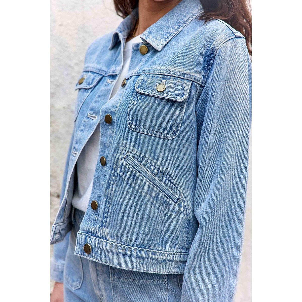 Veste col chemise uni NELSON 84-marble wash, LA PETITE ETOILE