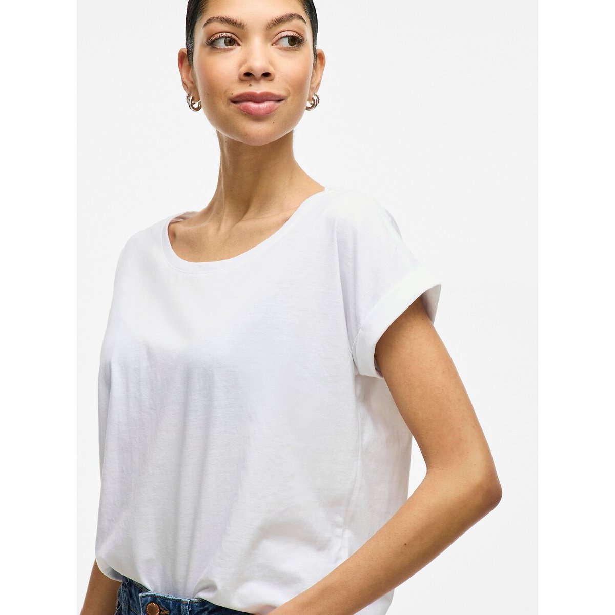 T-shirt in jersey bianco, VILA