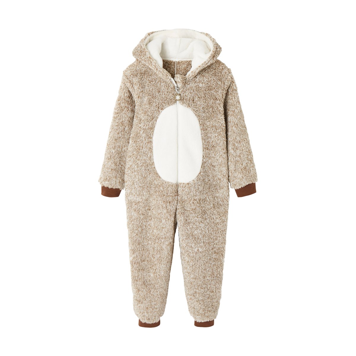 Surpyjama "Renne" effet peluche NOEL mixed beige, VERTBAUDET