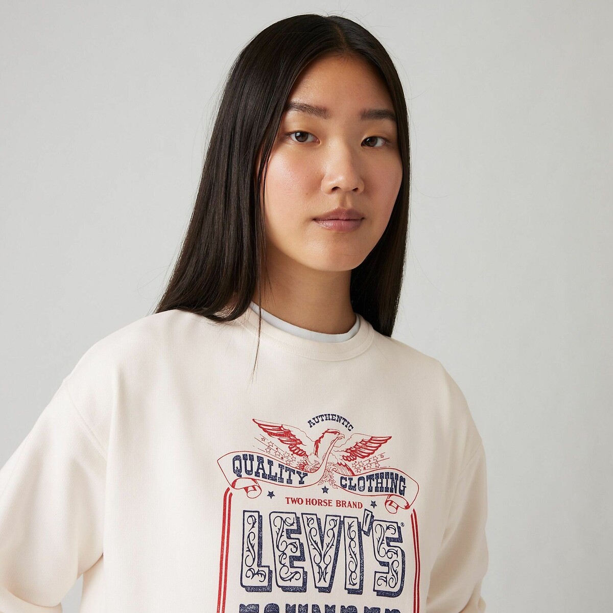 Crew Neck Sweatshirt Print off-white, LEVI'S