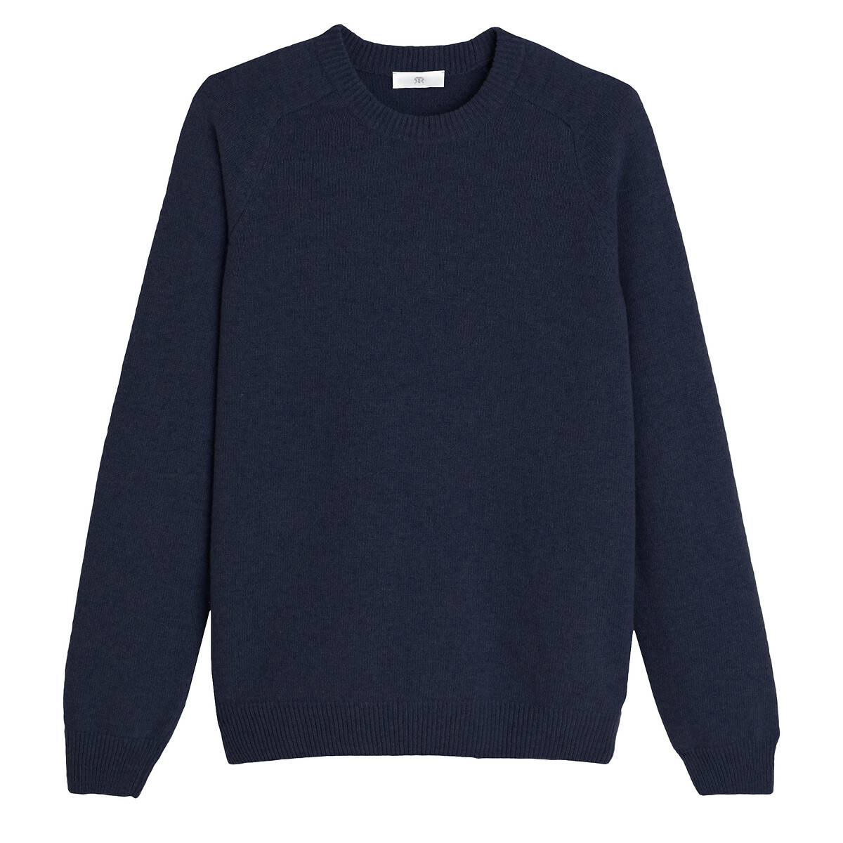 Pull col rond lambswool, Signature, ELIOT bleu marine, LA REDOUTE COLLECTIONS