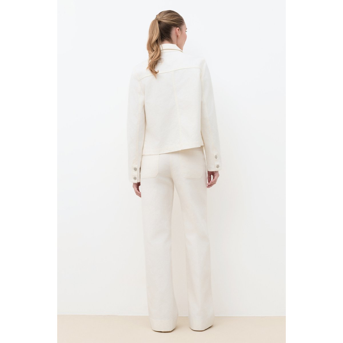 Blouson droit col chemise VMINATELLA ecru, CAROLL