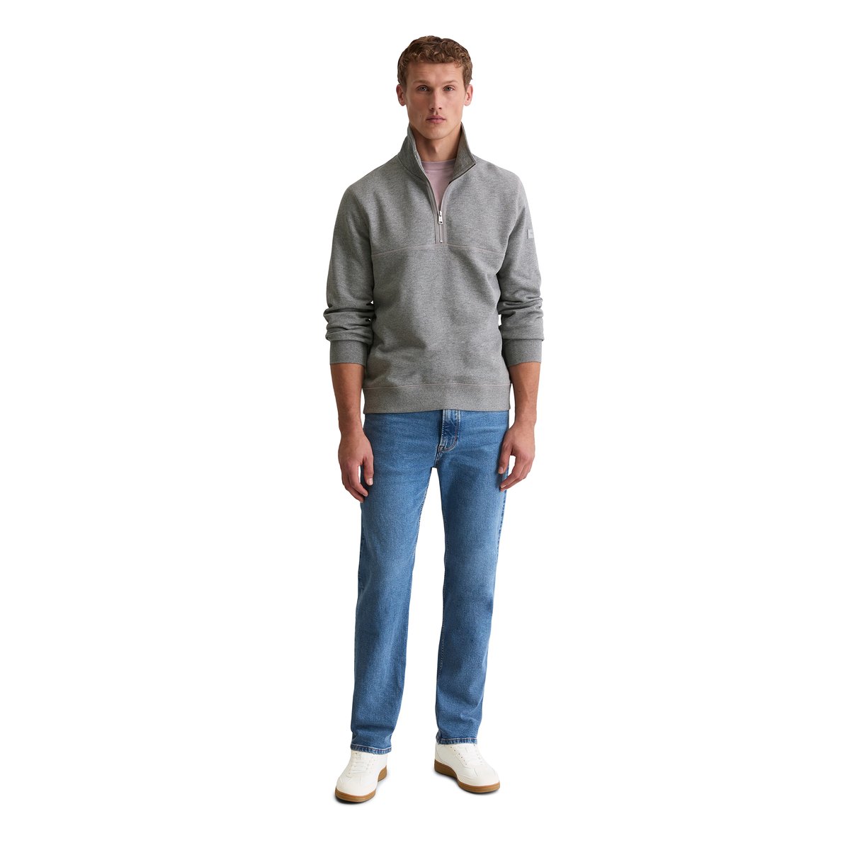 Sweatroyer DfC régulier en coton bio doux gris, MARC O'POLO