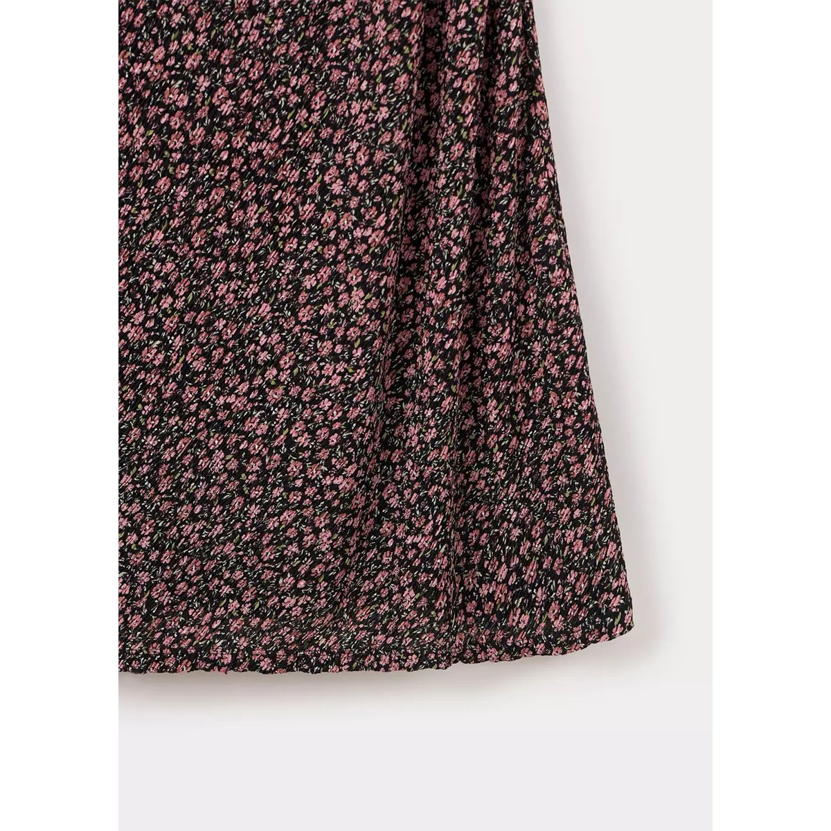 Robe imprimée détail drapé noir, MANGO