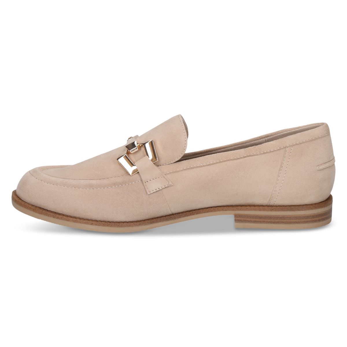 Slipper en cuir beige crème or, CAPRICE