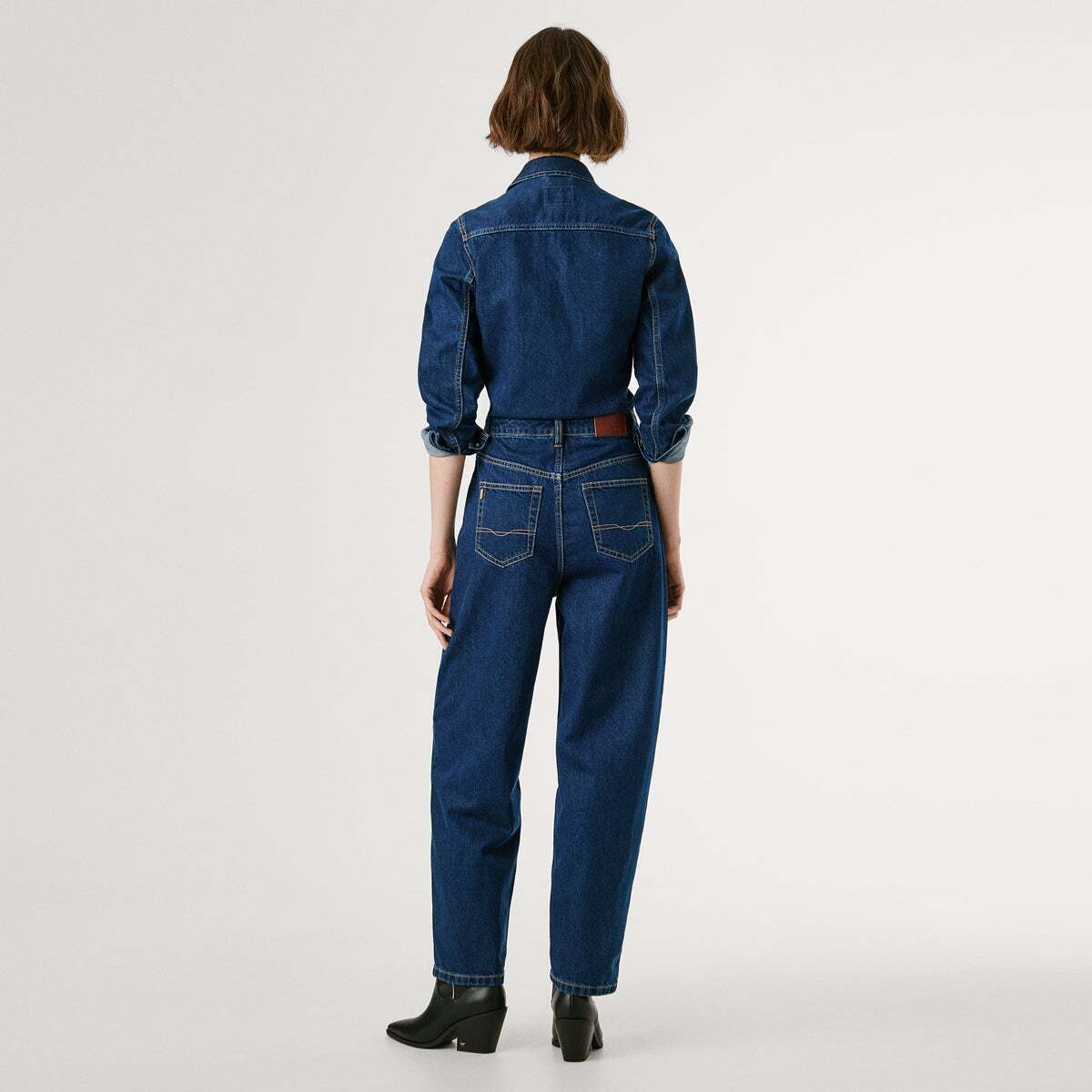 Combinaison Longue Coupe Regular En Denim 12oz blue rigid denim, PEPE JEANS