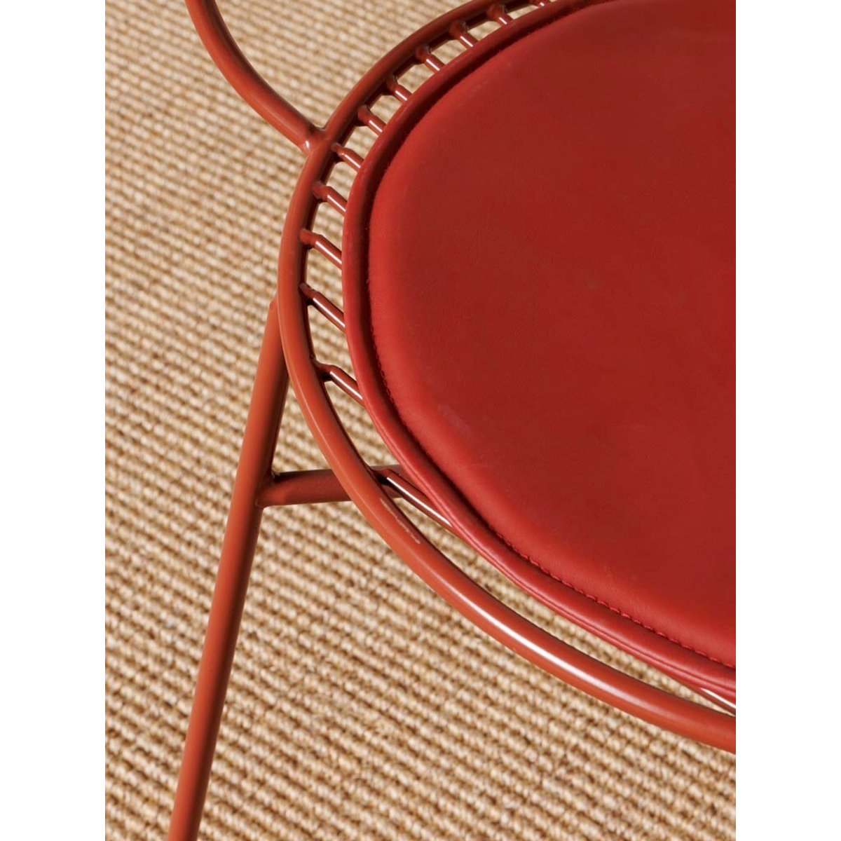 Chaise en métal KLARA rouge, CHEHOMA