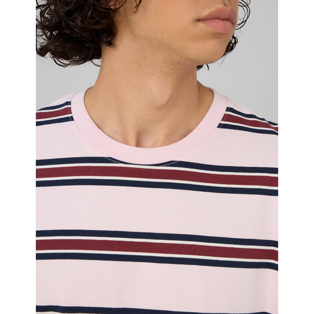 T-shirt rayé rose pâle, BZB