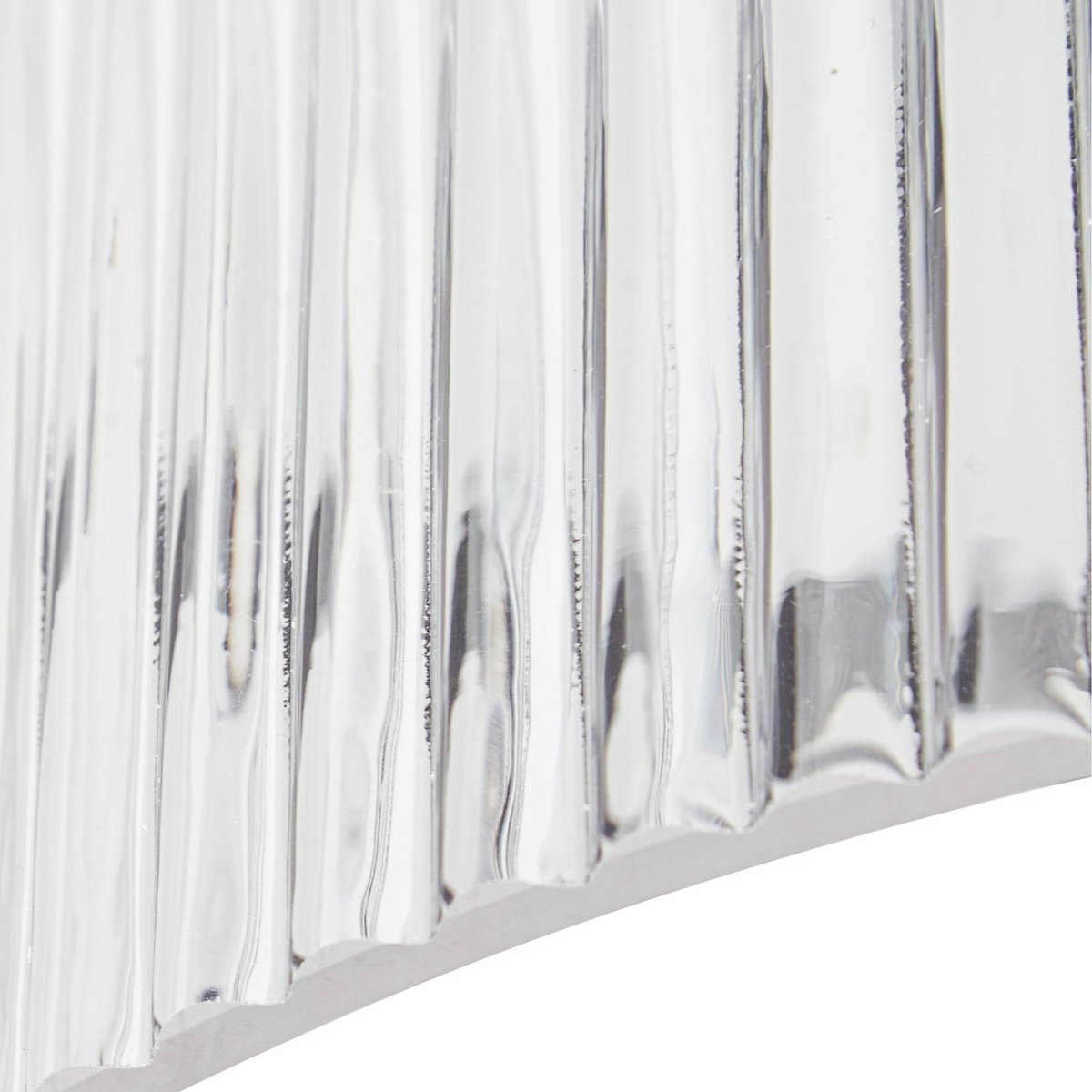 Plafonnier en verre moderne, Meritt transparent, chrome, LUCANDE