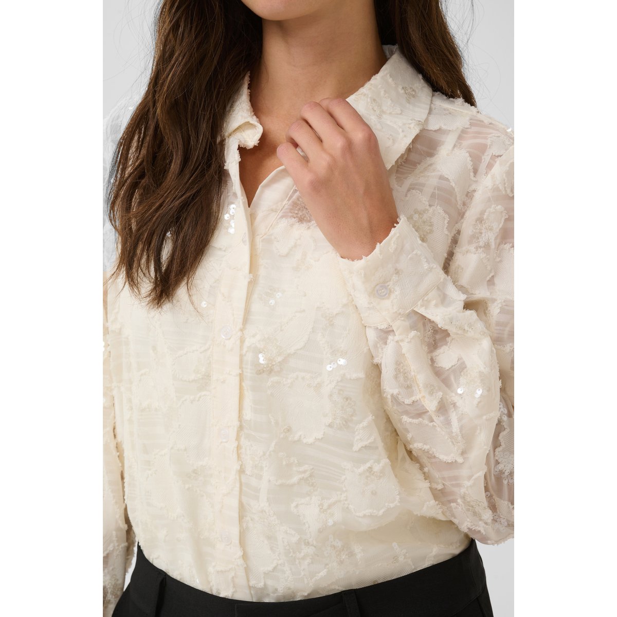Chemise à manches longues beige whitecap, CULTURE