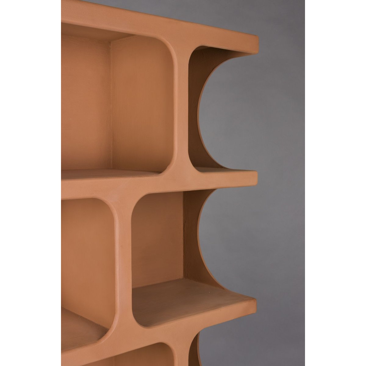Bibliothèque design en bois, DUNDEE terracotta, DUTCHBONE