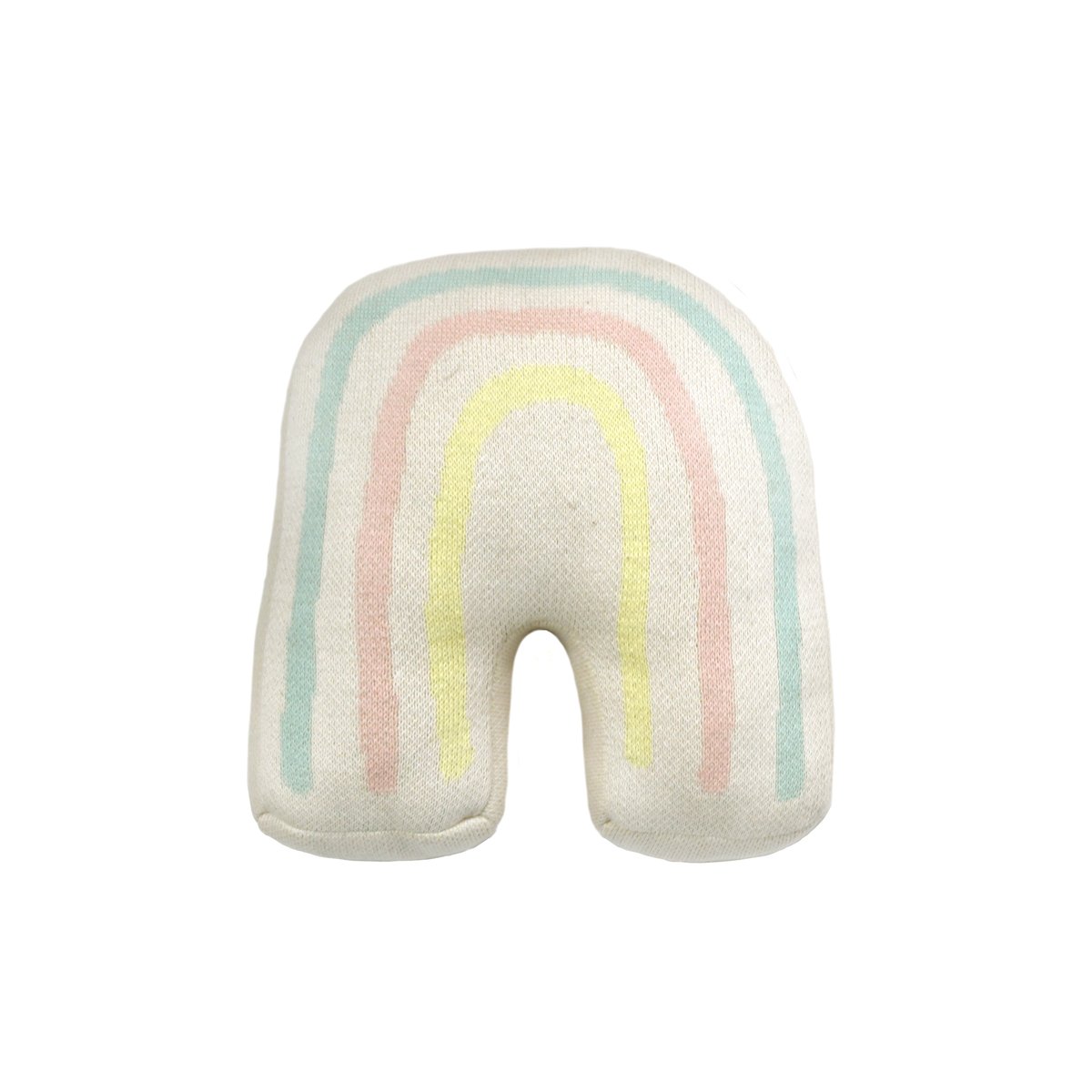 Coussin en coton lavable, RAINBOW STAMP beige, multicolore, HAPPY DECOR KIDS