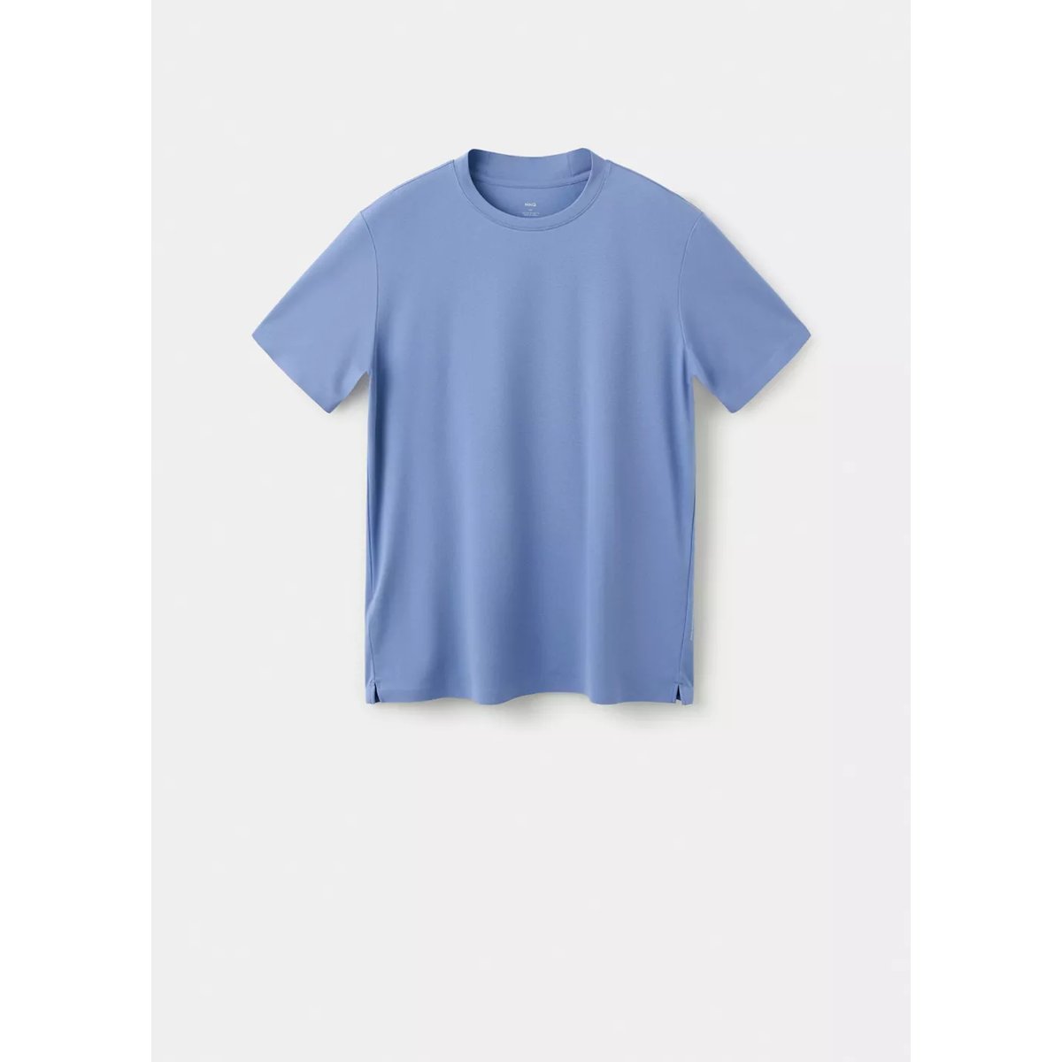 T-shirt slim-fit comfort stretch Coolmax ® bleu porcelaine, MANGO MAN