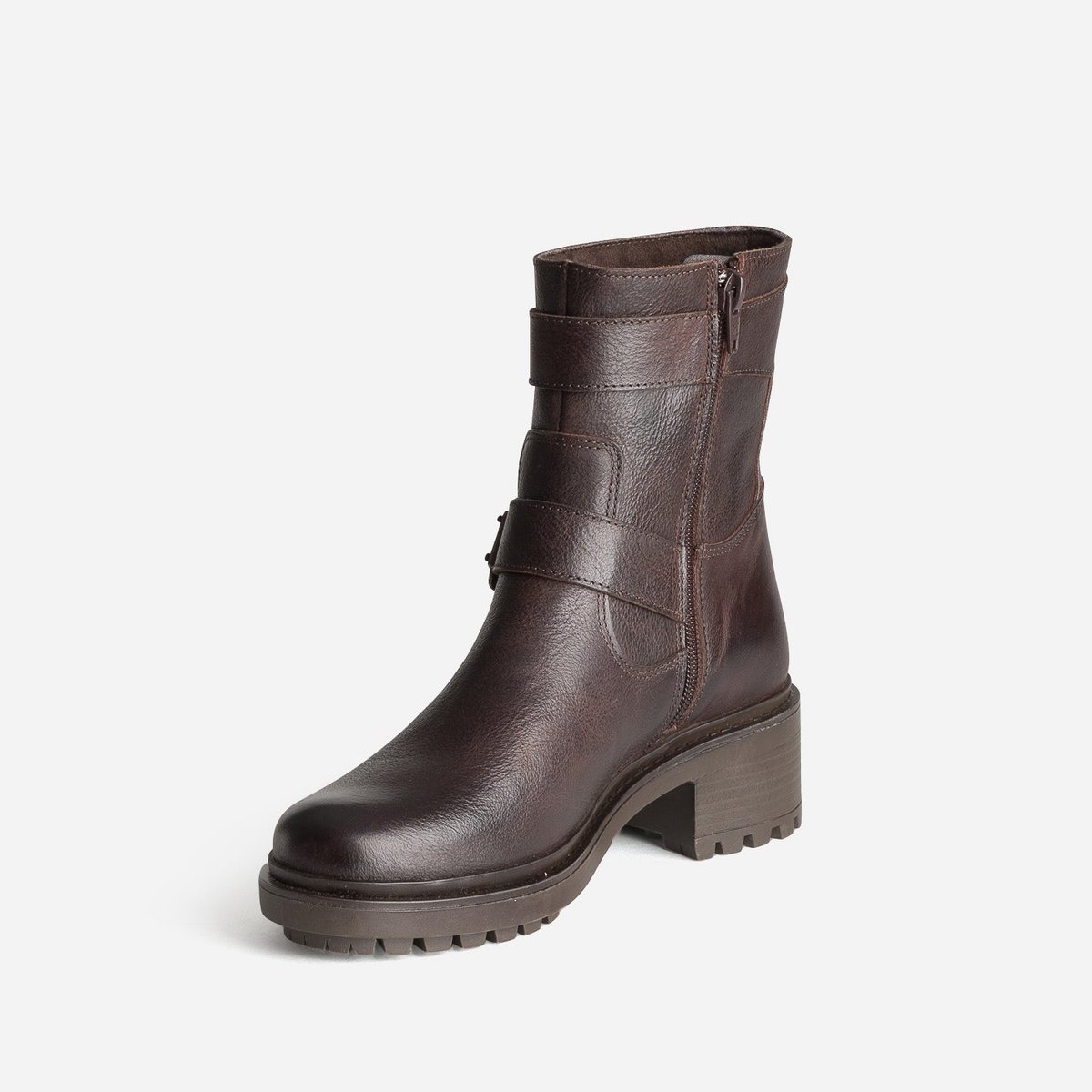 Boots en cuir LIANA chocolat, TEXTO