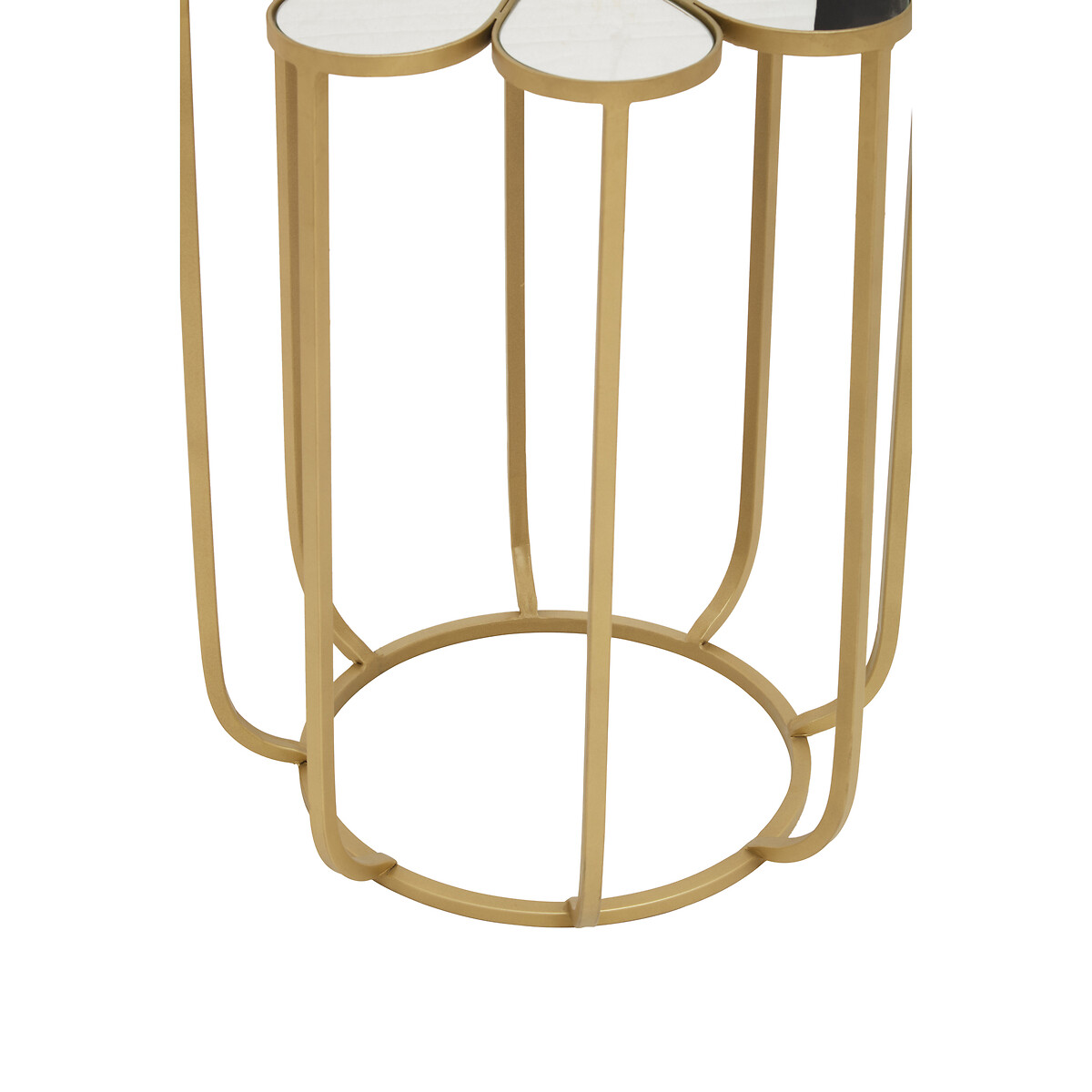 Ayaka Flower Mirrored Side Table gold-coloured, SO'HOME