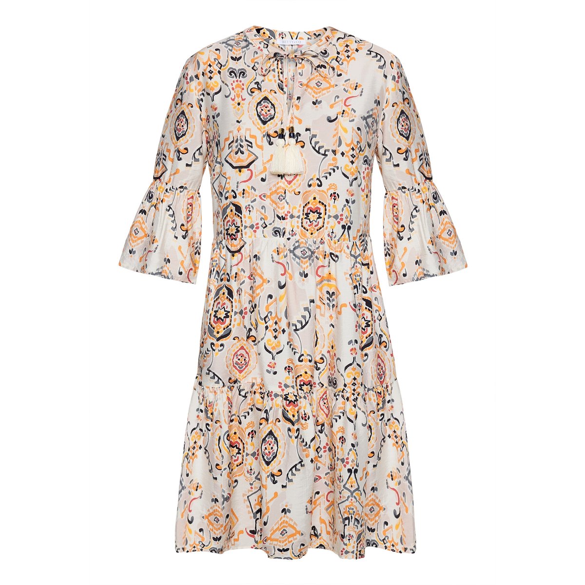 Robe à volants à imprimé cream/red, BETTY & CO