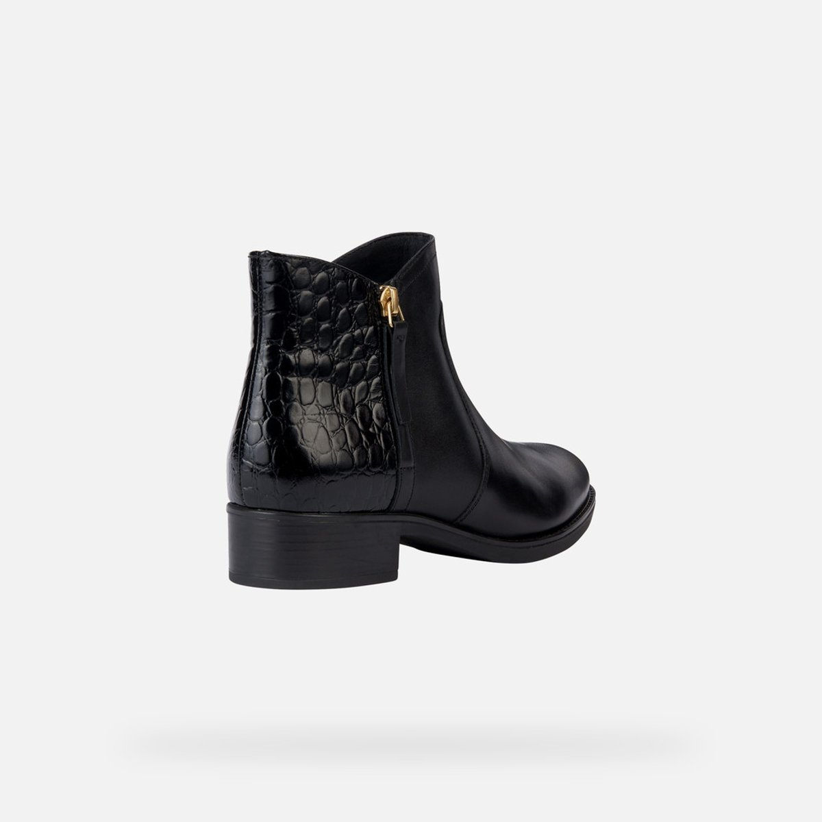 Bottines cuir respirantes zippées Felicity noir, GEOX