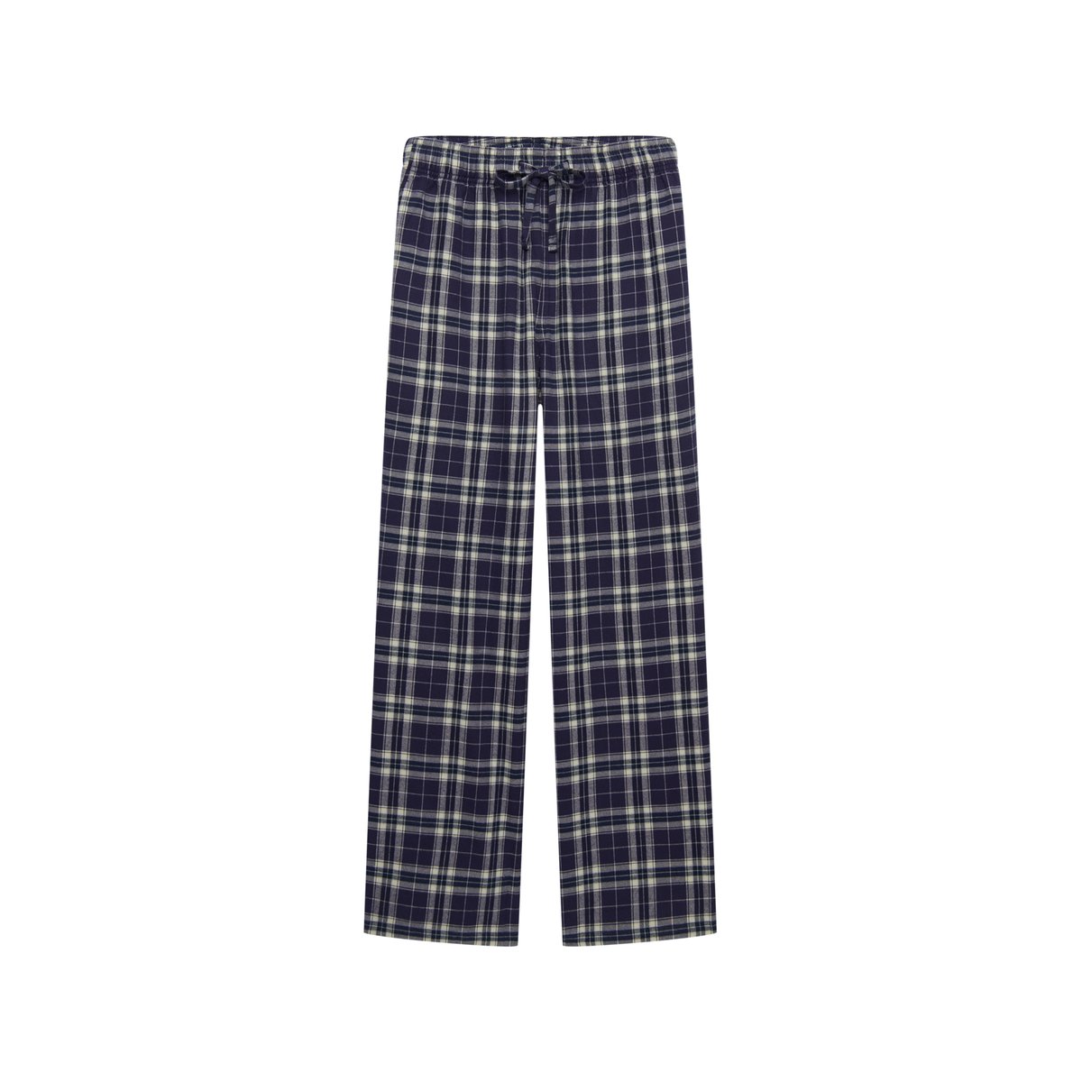 Pantalon à carreaux en coton avec élastique bleu marine à carreaux, SUPERDRY