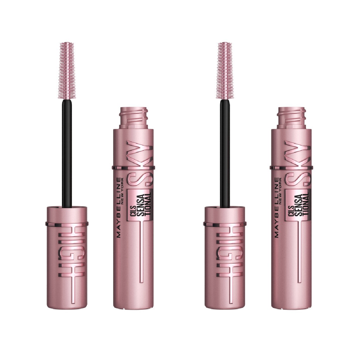 Lot de 2 Mascaras Volume et Longueur Illimitée very black, MAYBELLINE NEW YORK