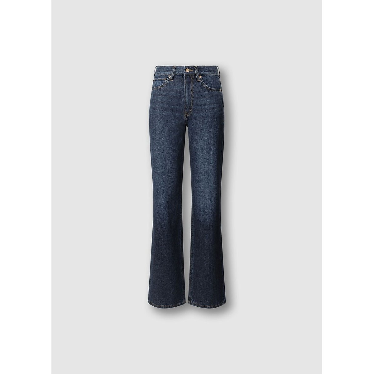 ROBYN jeans met hoge taille en rechte pijpen authentic drak indigo, PEPE JEANS