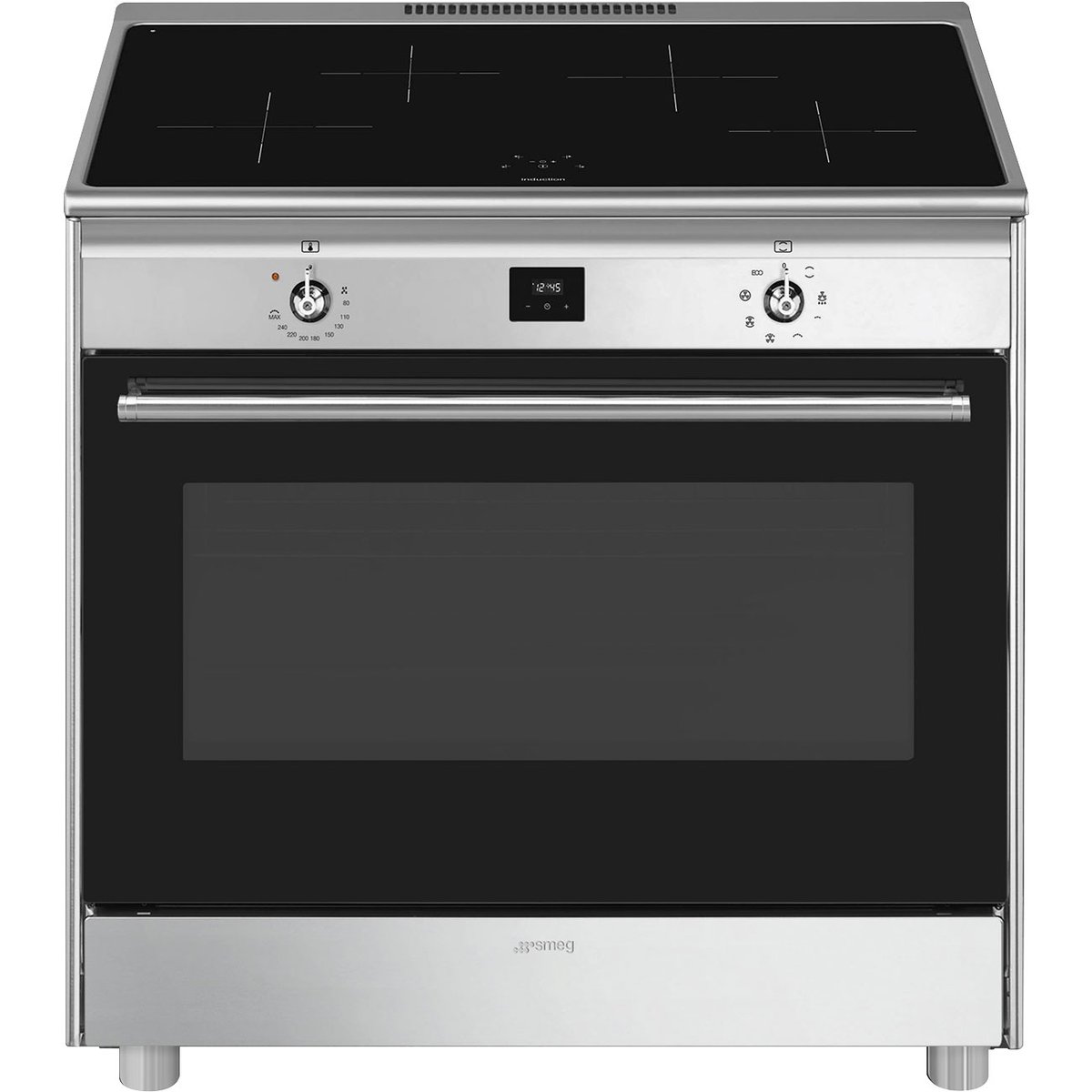 Piano de cuisson induction 4 feux 90 cm CG90 inox satiné, SMEG