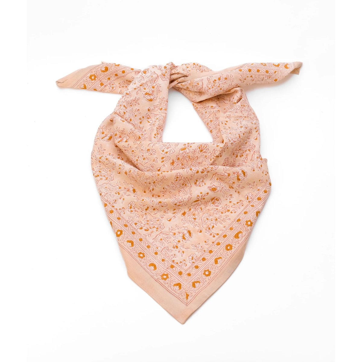 Foulard en coton Sarika poudre beige poudre, BINDI ATELIER