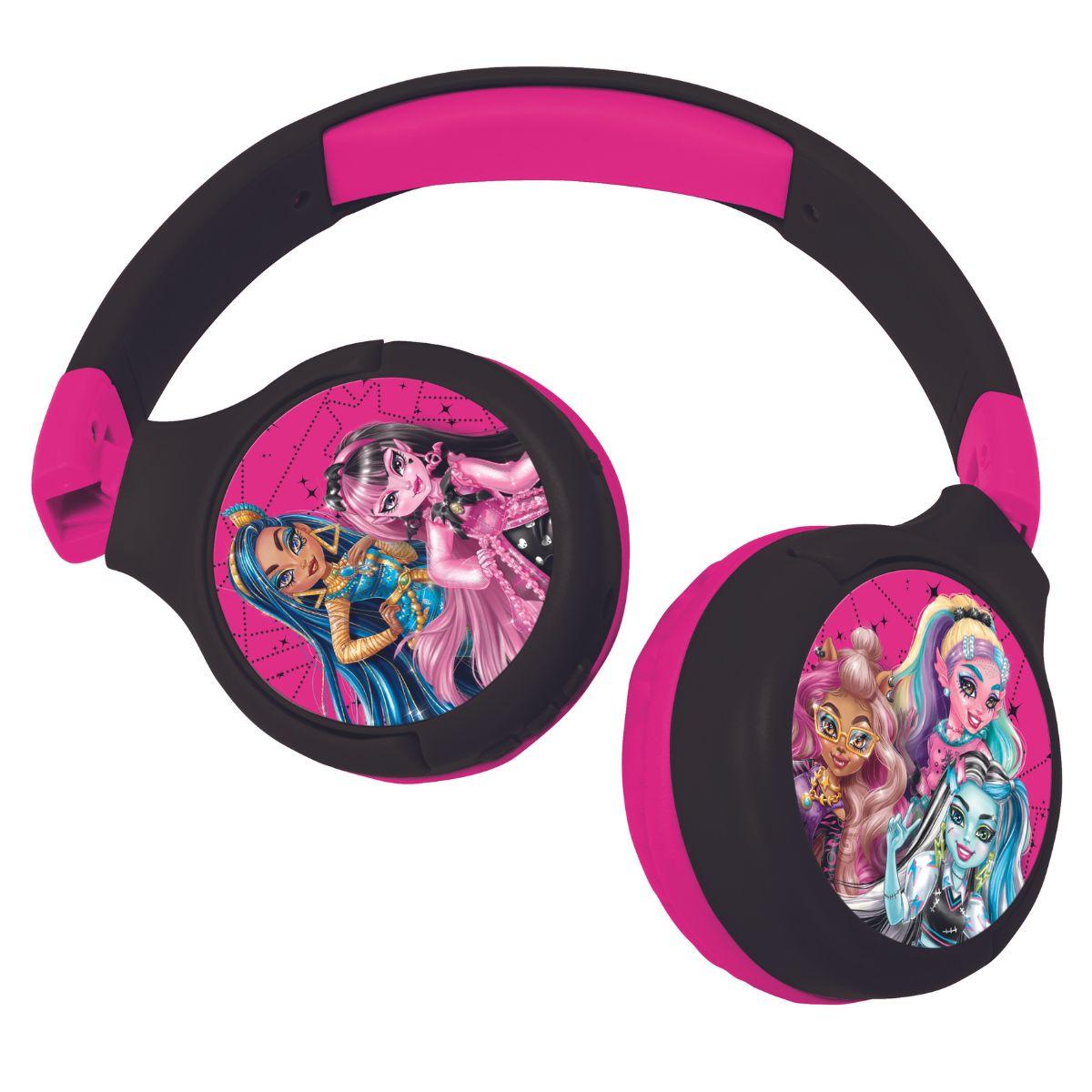 Casque 2 en 1 Bluetooth et Filaire Monster High noir, LEXIBOOK