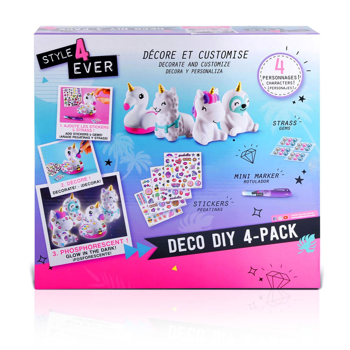 Deco diy x 4 couleur unique, CANAL TOYS