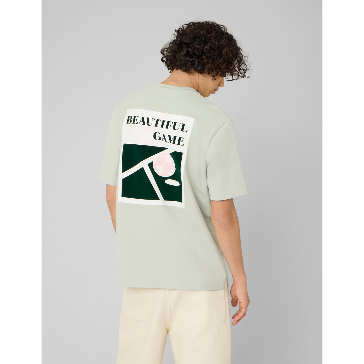 T-shirt imprimé vert clair, BZB