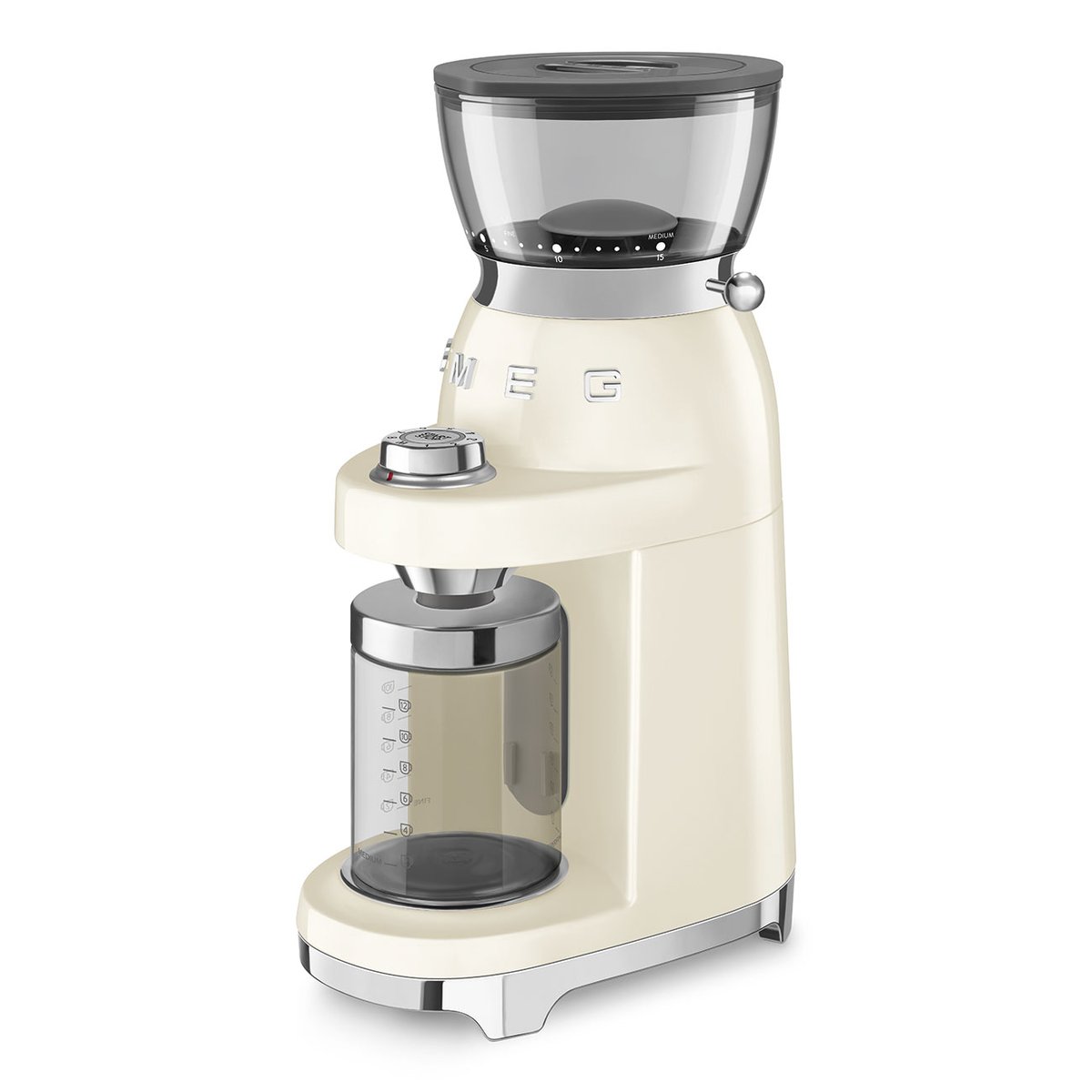 Broyeur à cafe CGF03 crème brillant, SMEG