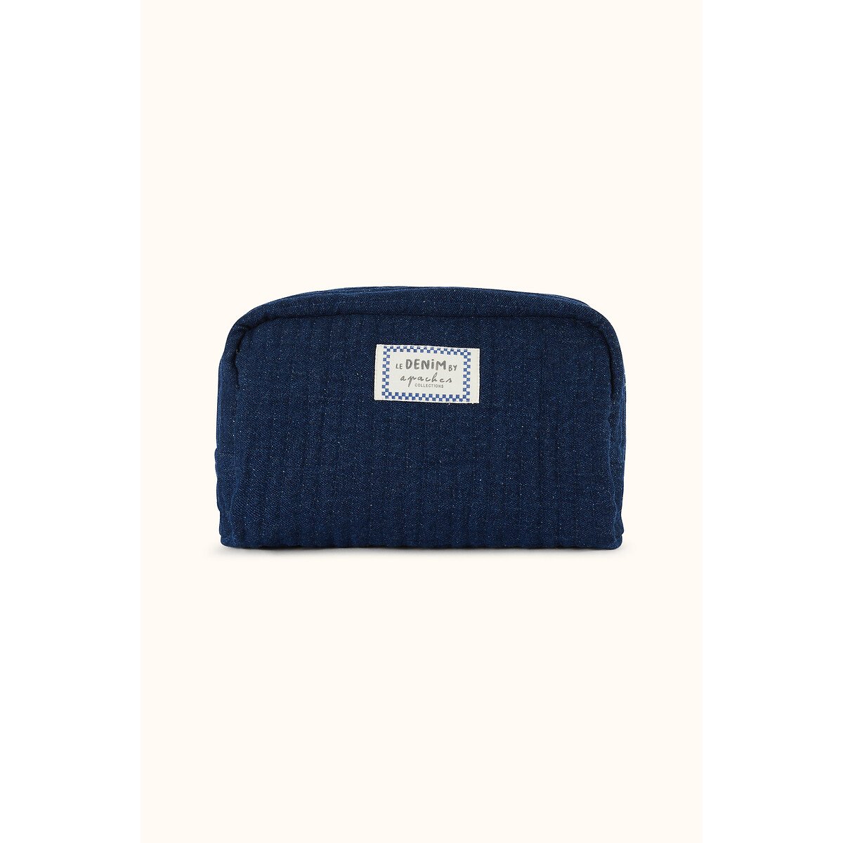 Beauty case grande, in denim, GAYANE denim, APACHES COLLECTIONS
