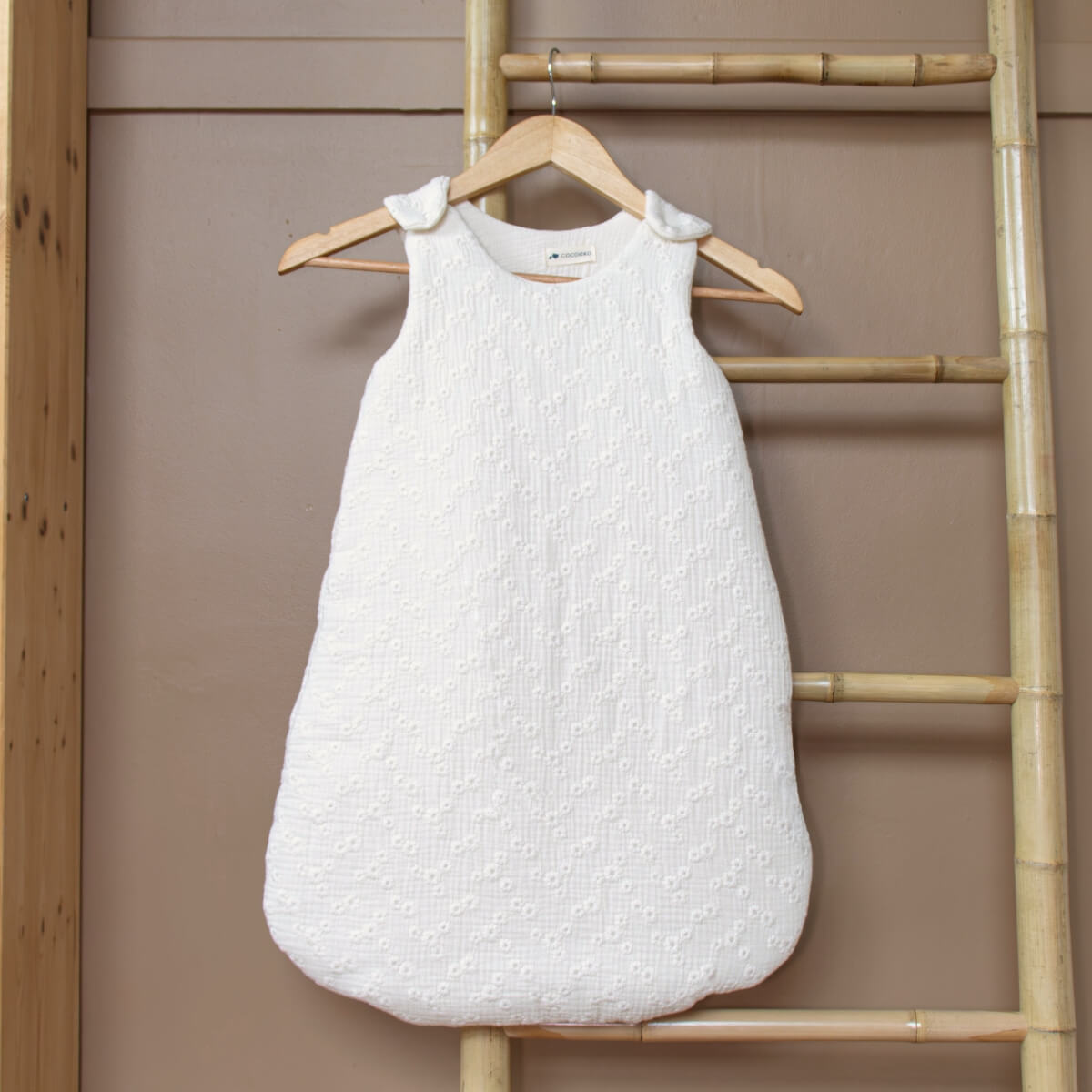 Gigoteuse gaze de coton BRODERIES ÉCRU TOG 2 ecru brodée, COCOEKO