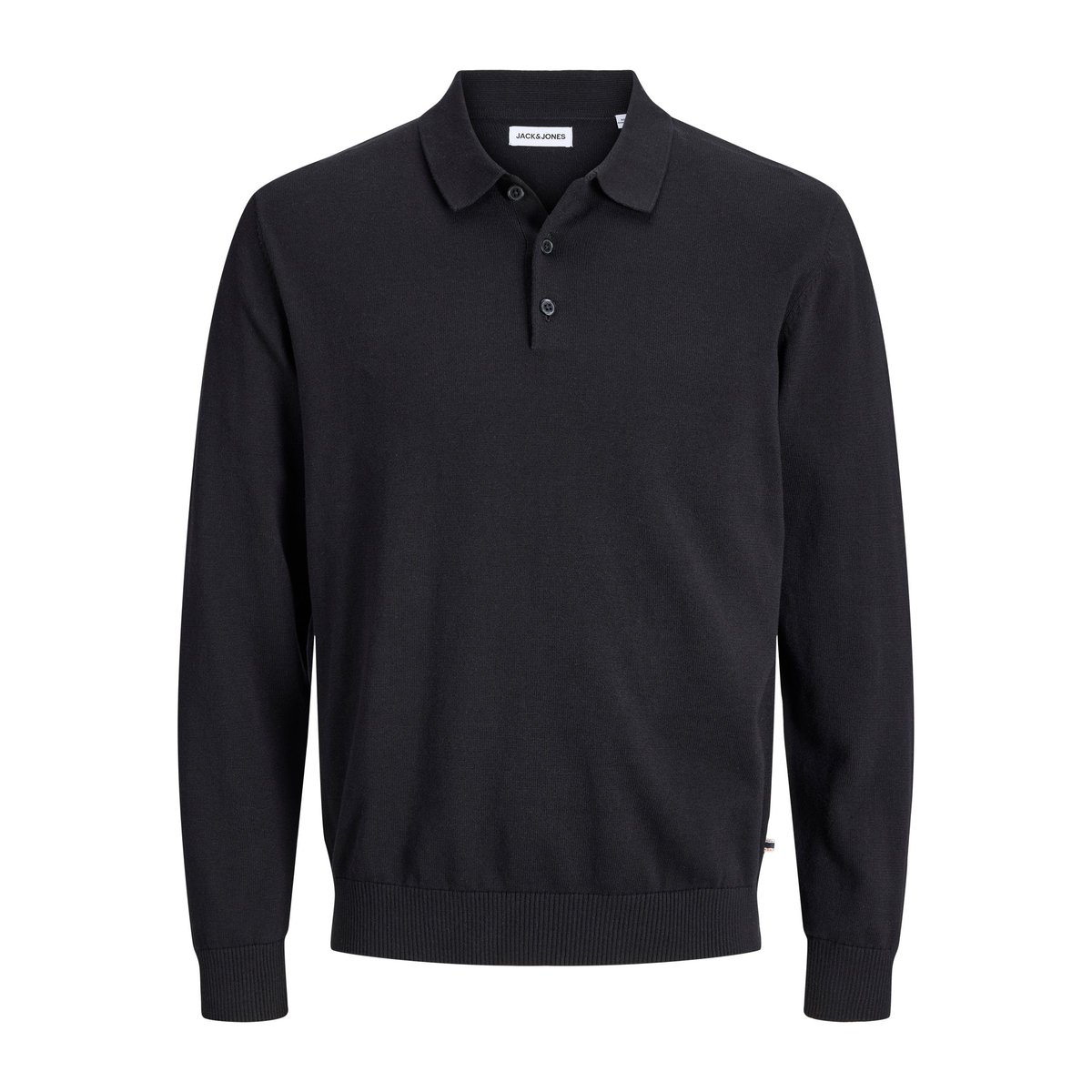Polo Tricoté noire - black, JACK & JONES