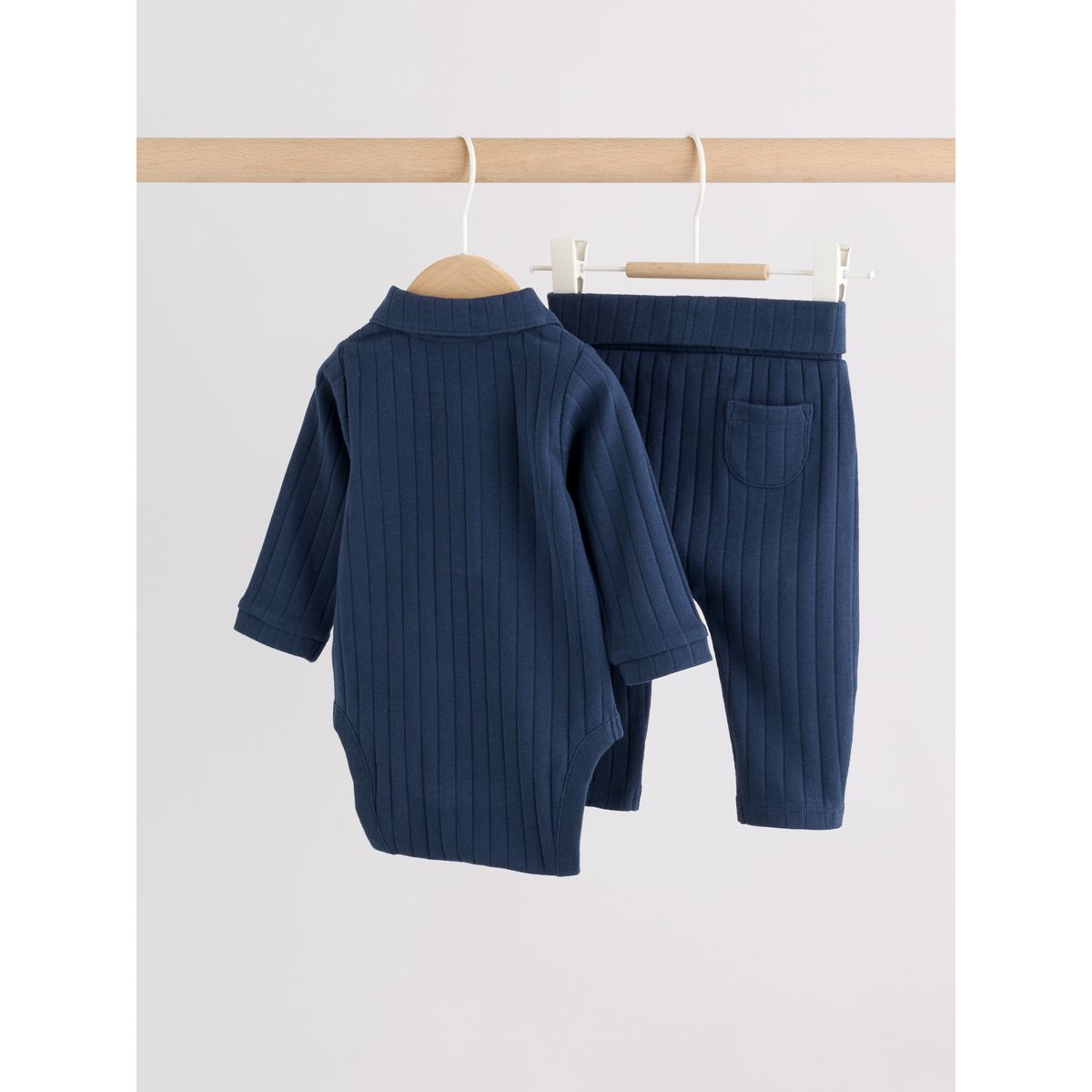 Ensemble polo, body et legging bébé bleu marine, NEXT