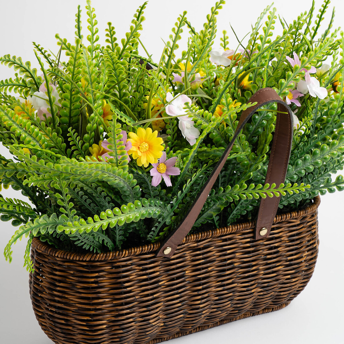Mixed Wildflower Outdoor Basket Planter green, SO'HOME
