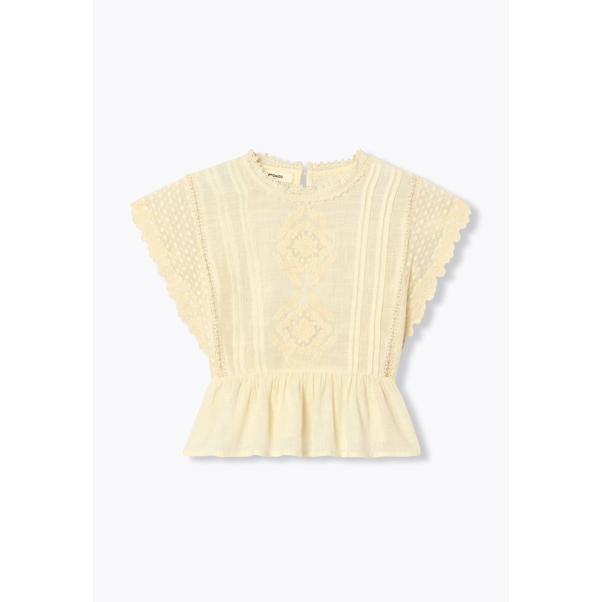 Blouse rétro-romantique rouge, PROMOD