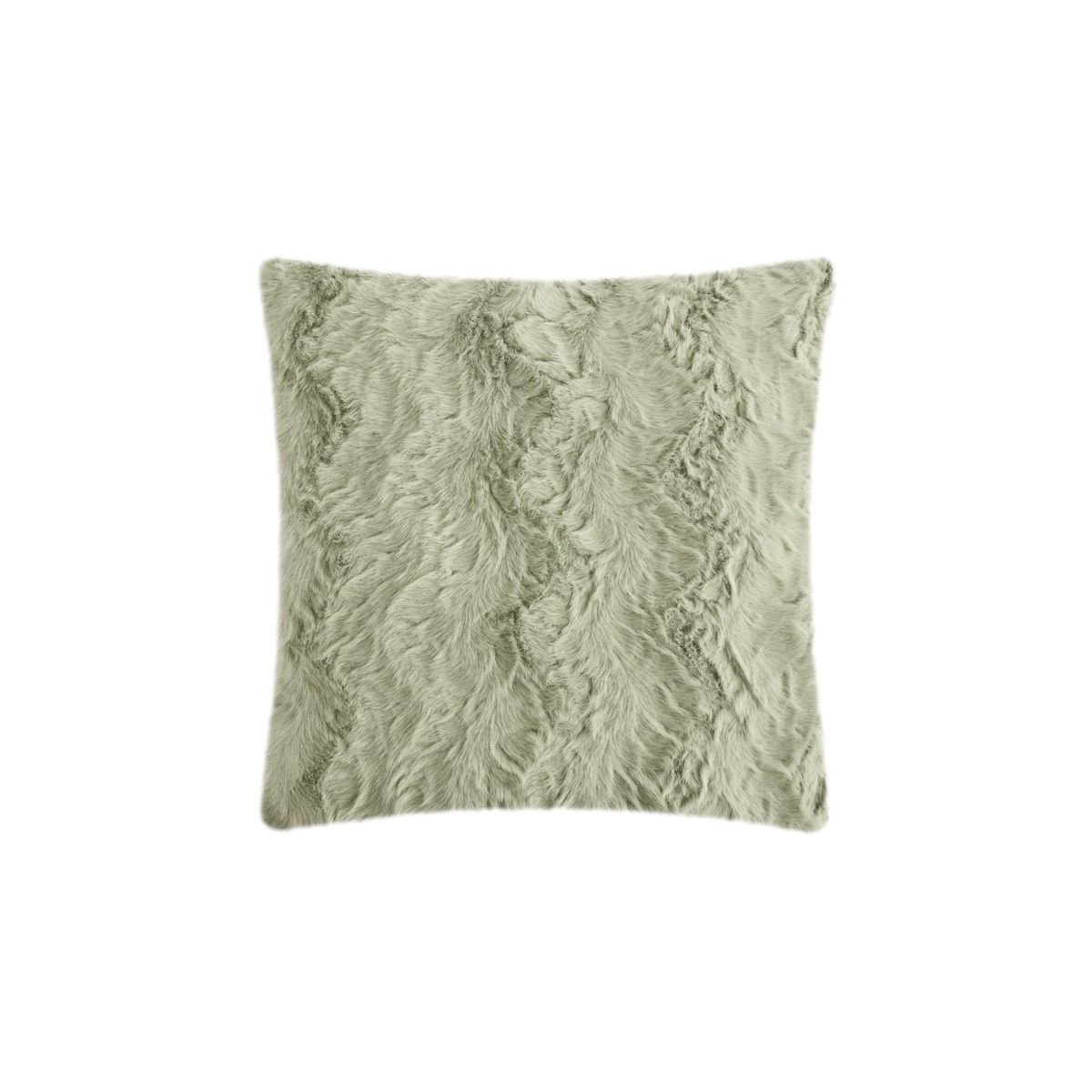 Coussin douillet en imitation fourrure à motif vert sauge, NEXT